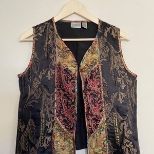 CHICO'S Silk Patchwork Vest